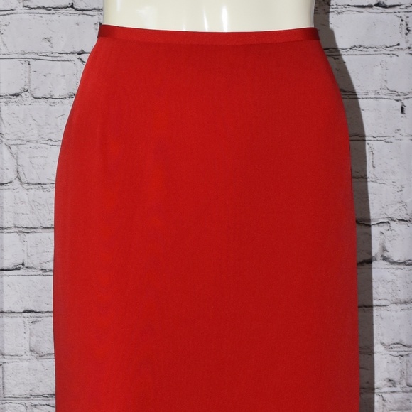 3pc Lourdes Chavez Haute Couture Red Silk Skirt Designer Suit Size S/M NEW!!! - Picture 15 of 15